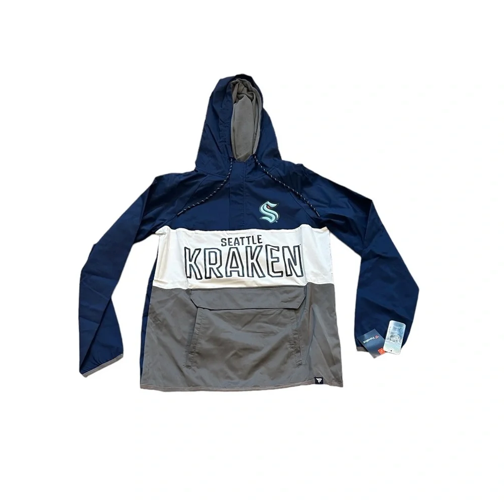 Seattle Kraken Men’s 1/2 Zip Pullover Jacket Small - Picture 1 of 2